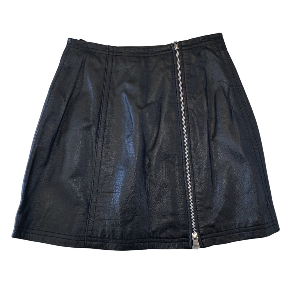 Wilsons Leather Maxima Black Leather Mini Skirt